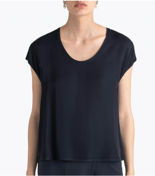 Top σε Satin Rayon Blend