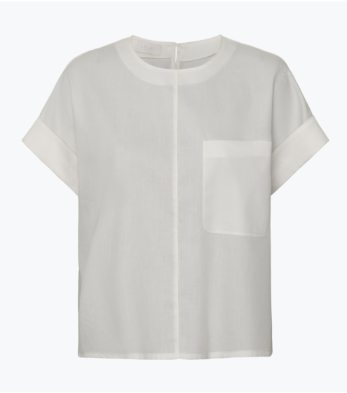 Μπλούζα Round Neck σε Σατέν Βατίστα