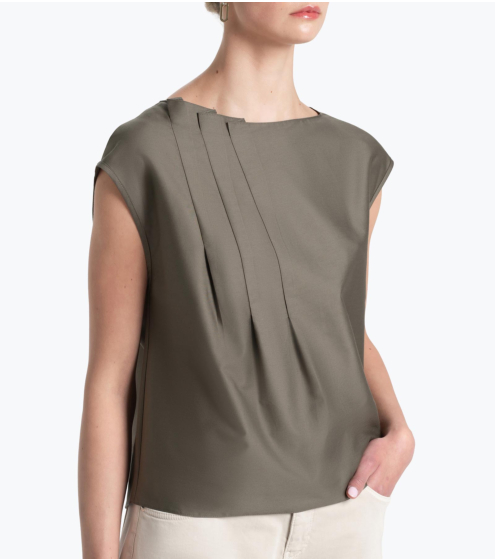 Top με Ασύμμετρες Πιέτες