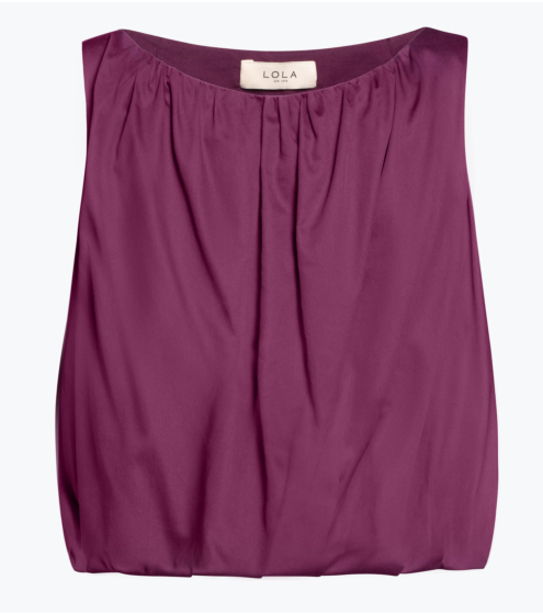 Τοπ με Πτυχώσεις σε Σατέν Ποπλίνα