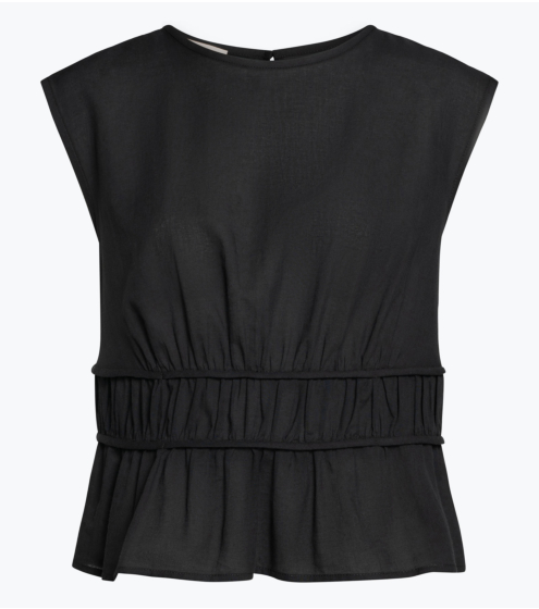 Top με Βολάν σε Cotton Boυάλ