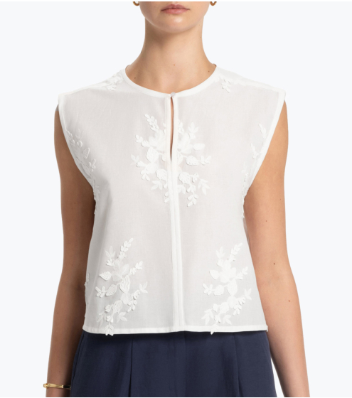 Τοπ σε Κεντημένη Ποπλίνα