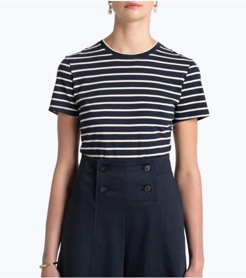 T-Shirt Ριγέ σε Cotton Jersey