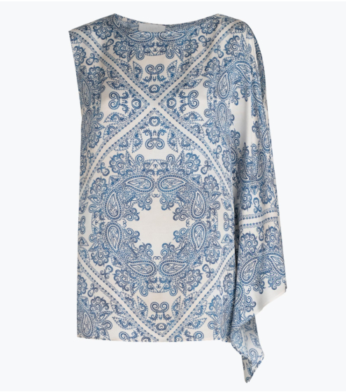 Τυνίκ Ασύμμετρη σε Printed Satin