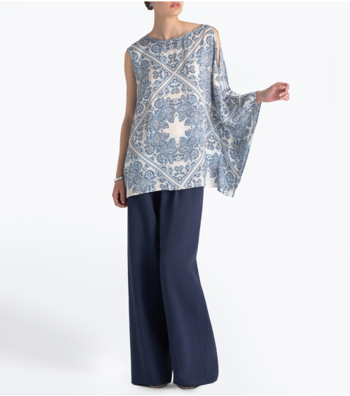 Τυνίκ Ασύμμετρη σε Printed Satin