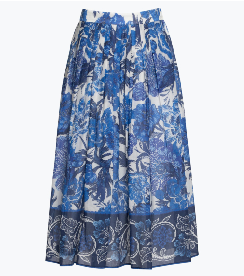 Φούστα Midi σε Εμπριμέ Βουάλ