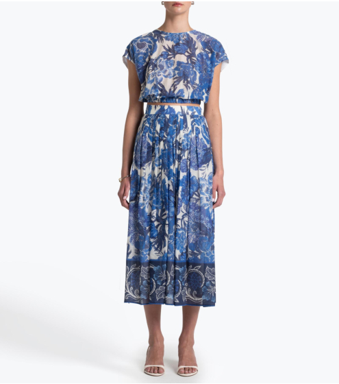 Φούστα Midi σε Εμπριμέ Βουάλ