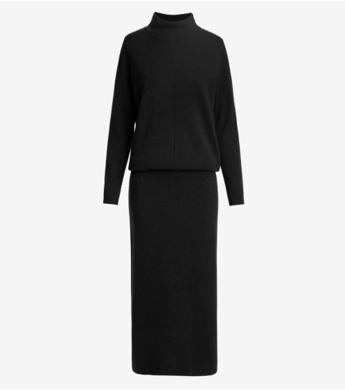 Φόρεμα Μock Neck σε Μαλλί και Κασμίρι