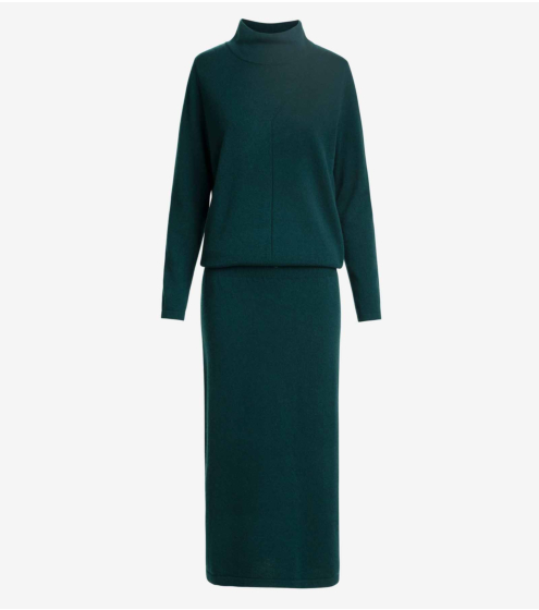 Φόρεμα Μock Neck σε Μαλλί και Κασμίρι