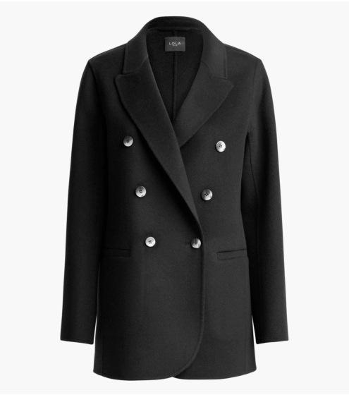 Ζακέτα Σταυρωτή με Μαλλί, Κασμίρι & Μετάξι