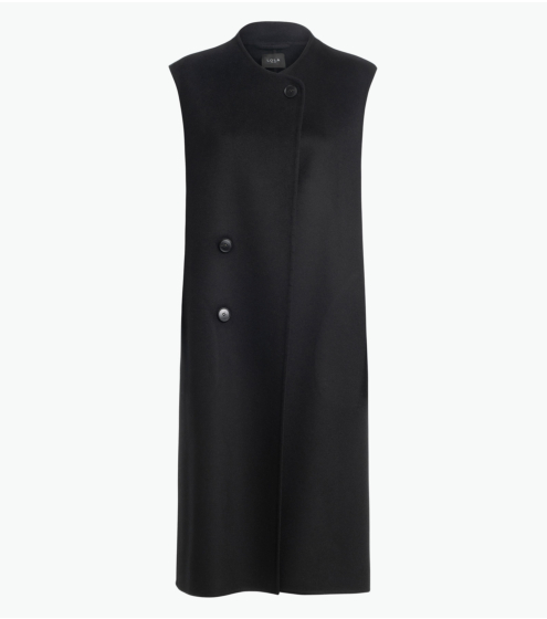 Πανωφόρι Sleeveless με Μαλλί και Κασμίρι