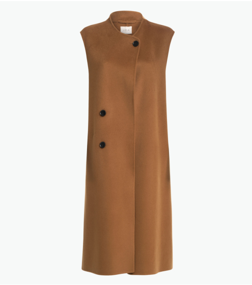 Πανωφόρι Sleeveless με Μαλλί και Κασμίρι