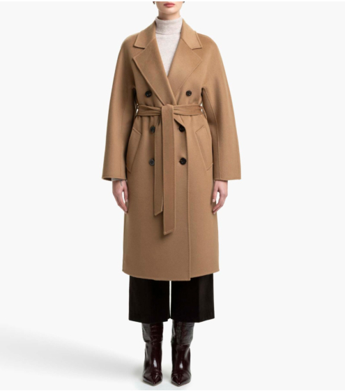 Παλτό Σταυρωτό με Μαλλί