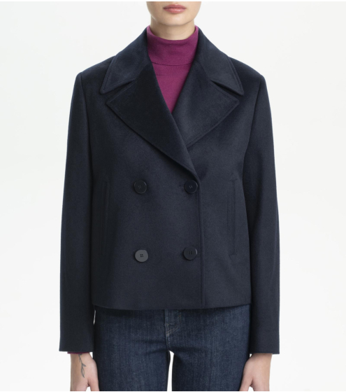 Πανωφόρι Cropped σε Wool Blend