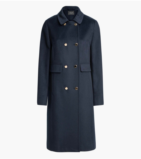 Παλτό Wool Blend με Χρυσά Κουμπιά