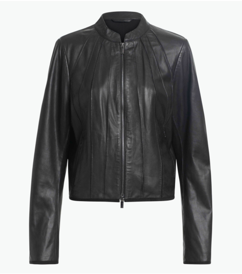 Μπουφάν Cropped σε Δέρμα Nappa