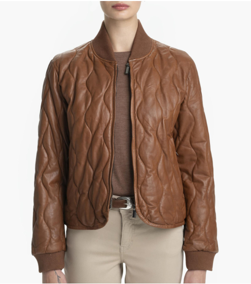 Μπουφάν Καπιτονέ σε Δέρμα Nappa