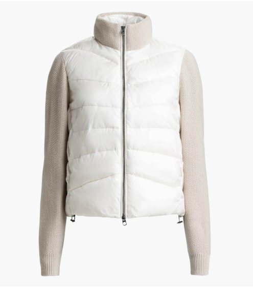 Κοντό Μπουφάν με Πλεκτές Λεπτομέρειες