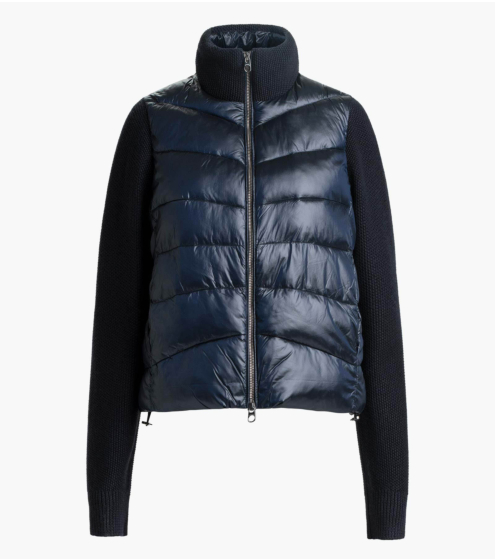 Κοντό Μπουφάν με Πλεκτές Λεπτομέρειες