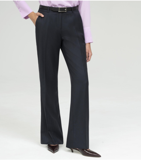 Παντελόνι Wide Leg σε Ριγέ Wool Blend