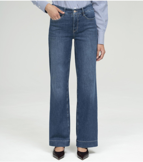 Wide Leg Wide Fit Stretch Jeans