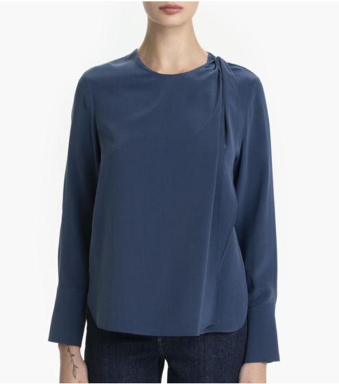 Μπλούζα Κρουαζέ σε Ολομέταξο Kρεπ