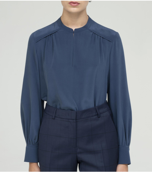 Πουκάμισο χωρίς γιακά σε Ολομέταξο Κρεπ