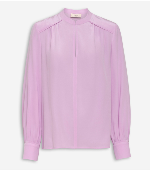 Πουκάμισο χωρίς γιακά σε Ολομέταξο Κρεπ