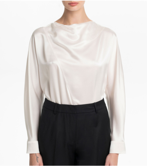 Μπλούζα Ντραπέ σε Ολομέταξο Σατέν