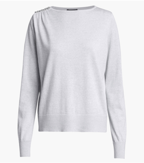 Μπλούζα με Κέντημα σε 100% Wool Merino