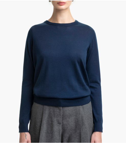 Μπλούζα Crewneck σε 100% Wool Merino