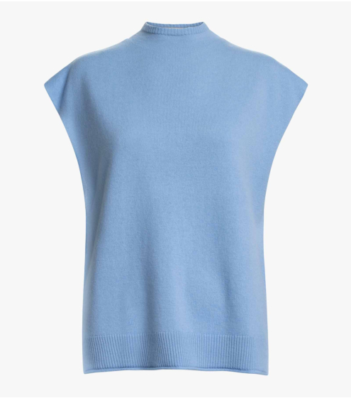 Γιλέκο Μock Neck σε Μαλλί και Κασμίρι