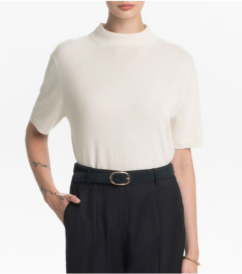 Μπλούζα Mock Neck σε 100% Cashmere