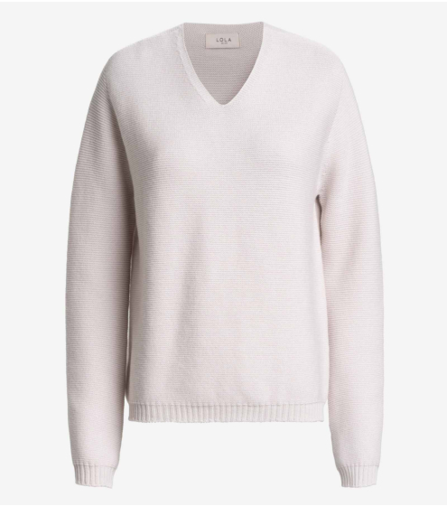 V Νeck Μπλούζα σε 100% Wool Merino