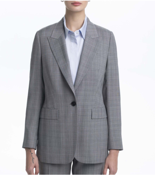 Blazer Prince de Galles σε Wool Blend