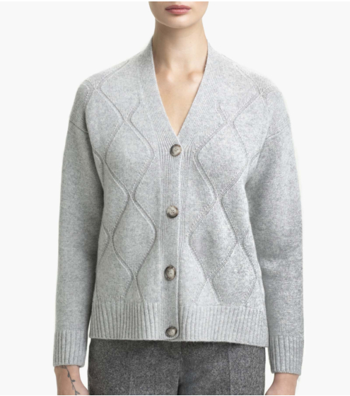 Ζακέτα V neck Jacquard