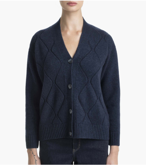 Ζακέτα V neck Jacquard