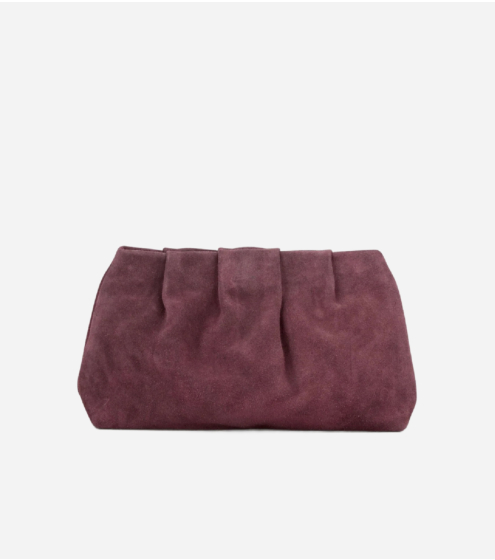 Suede Clutch Bag