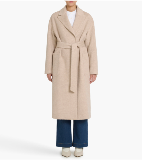 Παλτό Oversized Wool Blend & Silk