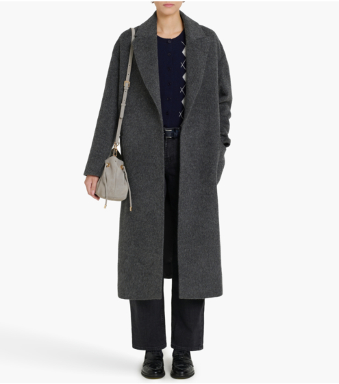 Παλτό Oversized Wool Blend & Silk