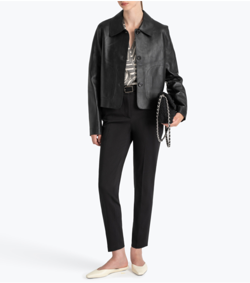 Leather Shirt Jacket
