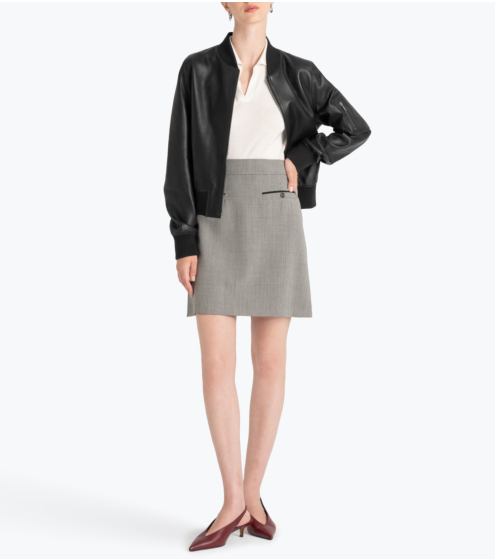 Leather Bomber Jacket