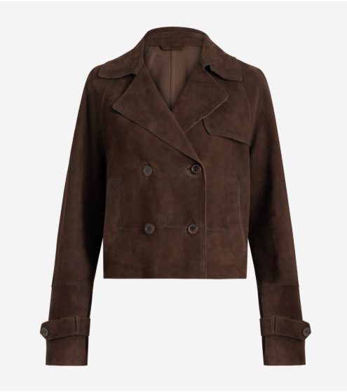 Suede Cross-Over Jacket