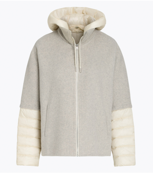 Μπουφάν με Puffer Λεπτομέρειες σε Wool Blend