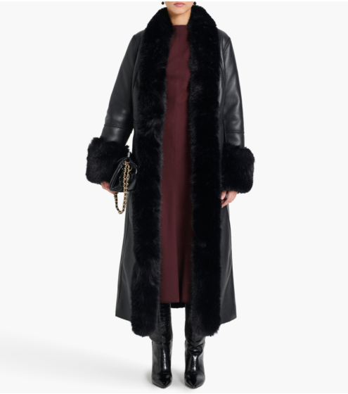 Reversible Faux Leather Coat