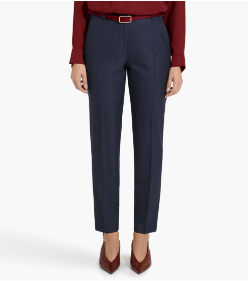 Παντελόνι Skinny σε Plaid Pure Wool