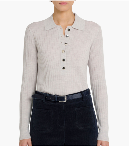 Polo Blouse σε 100% Wool Merino