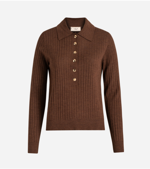 Polo Blouse σε 100% Wool Merino