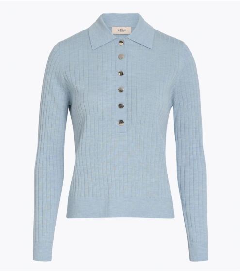 Polo Blouse σε 100% Wool Merino