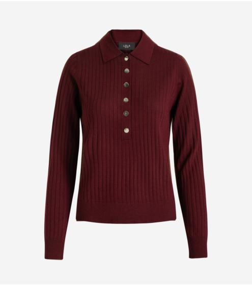 Polo Blouse σε 100% Wool Merino